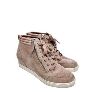 Linea Paolo Niya Hidden Wedge Sneaker Blush Pink Shoes Women's Size‎ 7.5